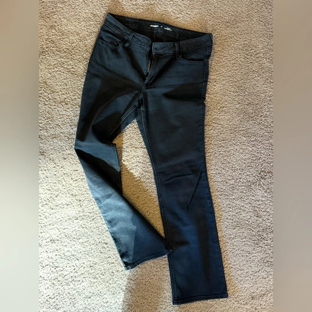 Women's Black Old Navy Wow Bootcut Mid-Rise Jeans Size 12 - Picture 2 of 5
